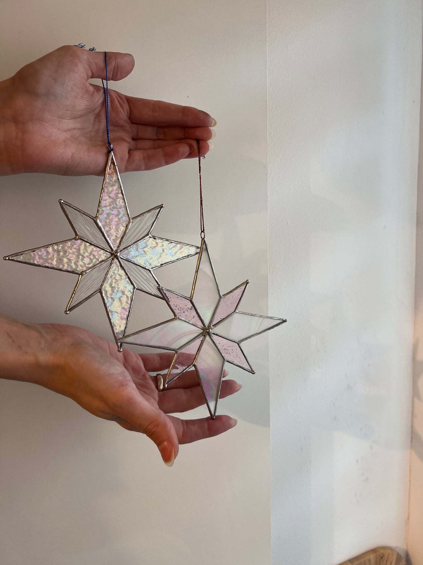 Iridescent polar star hanger ornament