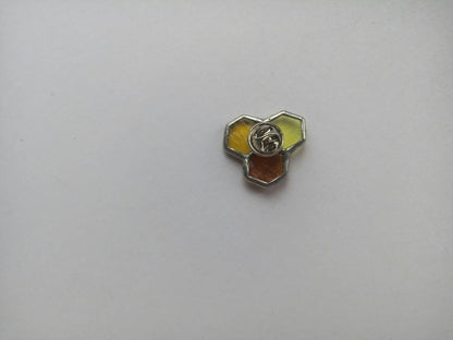 Stained Glass Honeycomb Bee Brooch - Nature Lover Jewelry