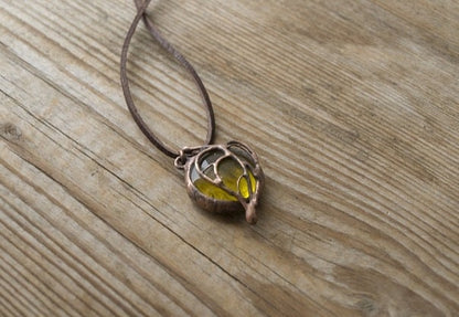 Unique handmade necklace for women, minimalist artisan style