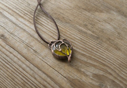 Unique handmade necklace for women, minimalist artisan style