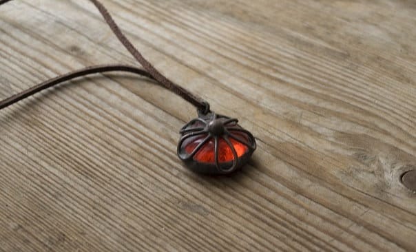 Stained Glass Flower Pendant Necklace, Floral Jewelry, Custom Girlfriend Women Gift