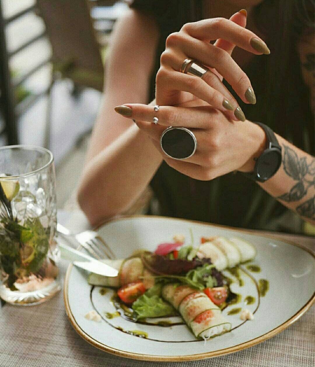 Statement Black Disc Ring: Chunky Gothic Jewelry Bold cocktail oversized piece