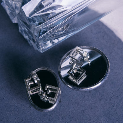 Minimalist Silver Square Stud Earrings | Unisex Modern Jewelry
