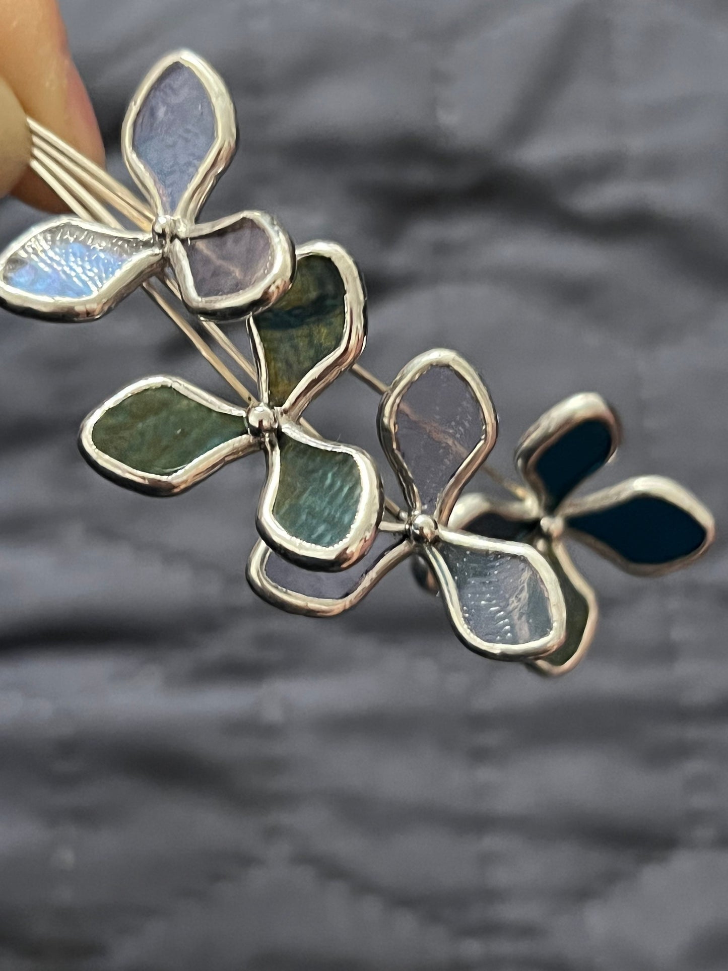 Modern stained glass jewelry gift for her