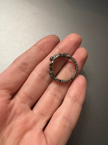 Sterling Silver Pearl Ring: Dainty Stacking Jewelry