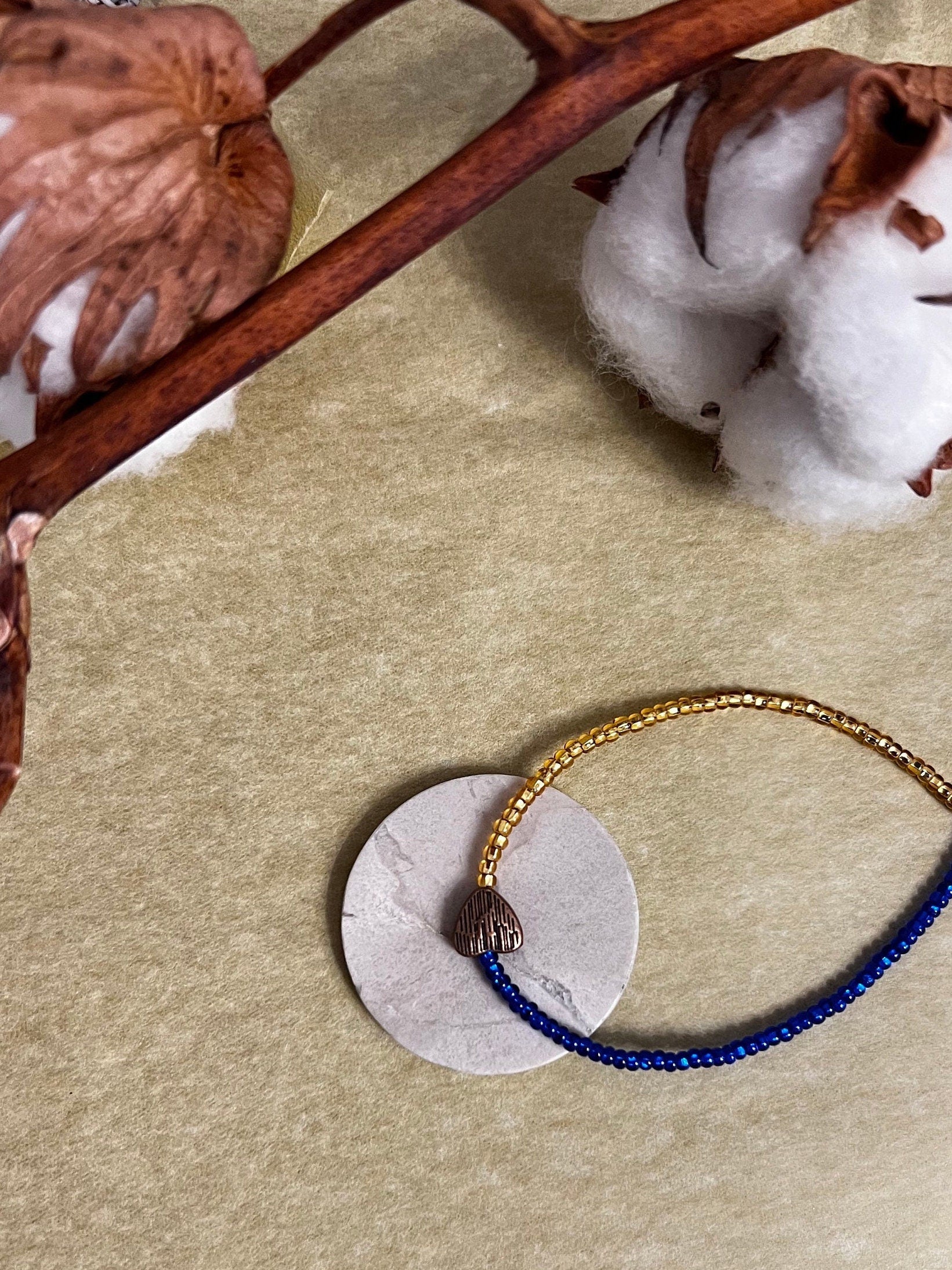 Colorful glass bead bracelet gift idea