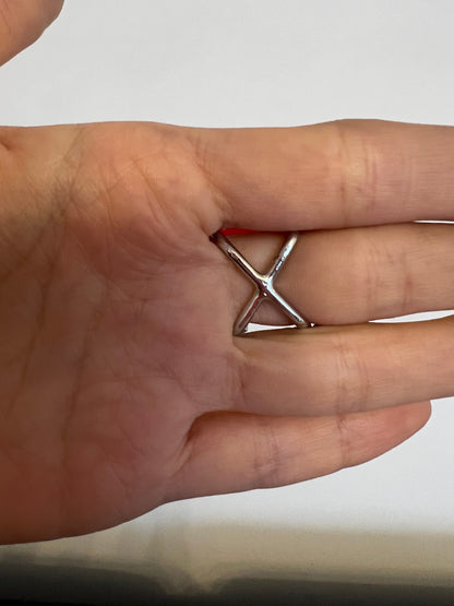 Chunky open band ring statement jewelry for women Big geometric ring
