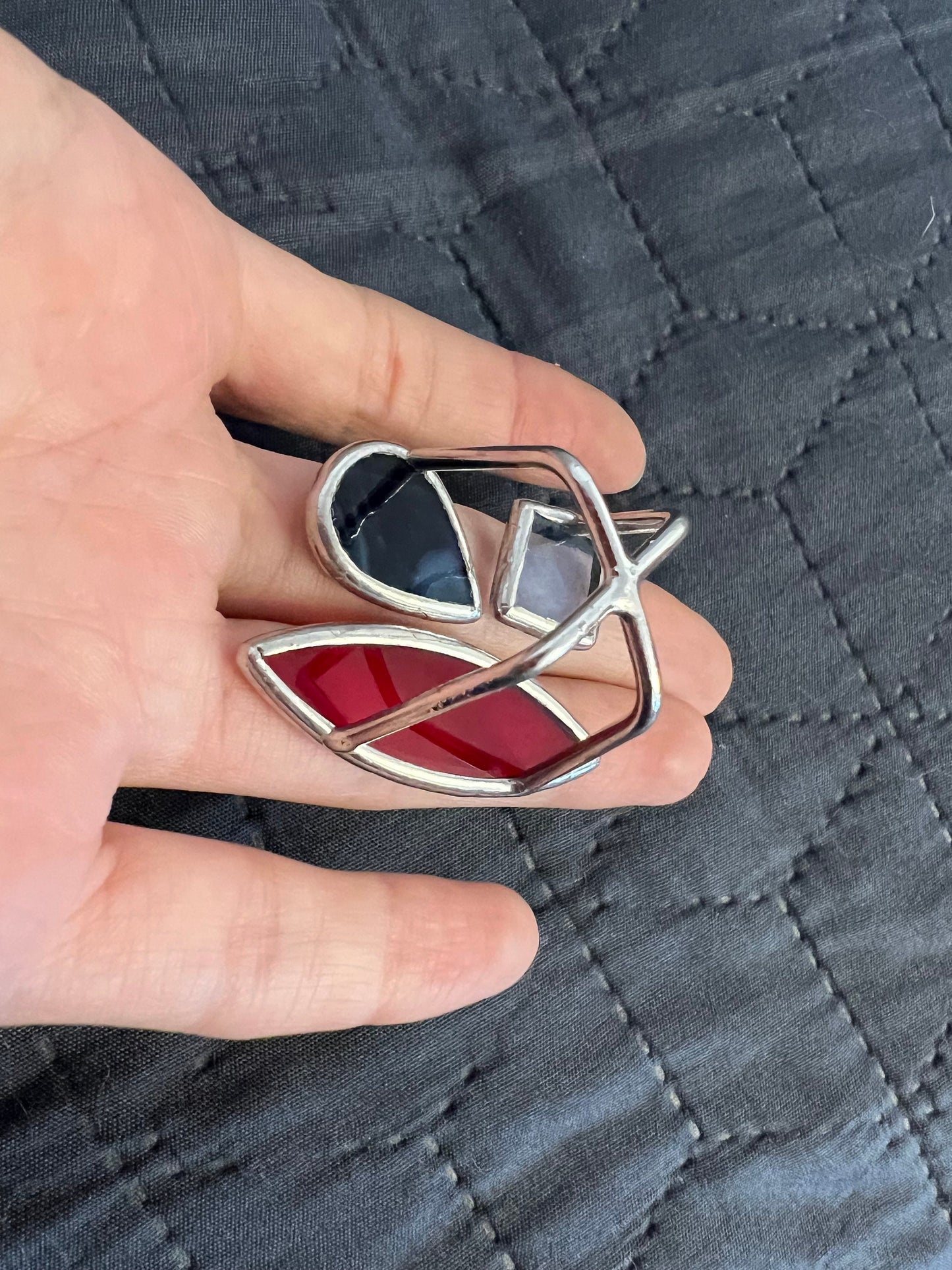 Chunky open band ring statement jewelry for women Big geometric ring