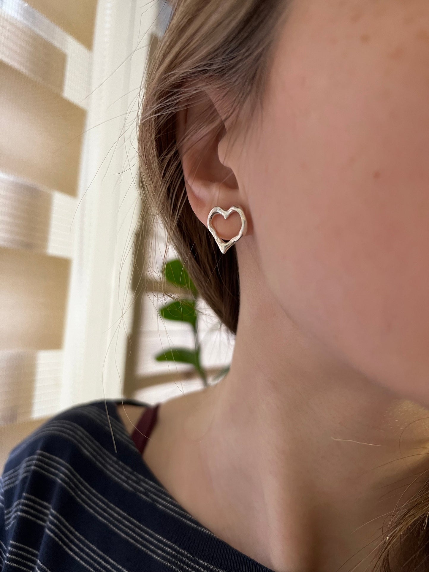 Gold Layered Sterling Silver925 Heart Earrings, Valentine's Gift Valentine’s Day for girls