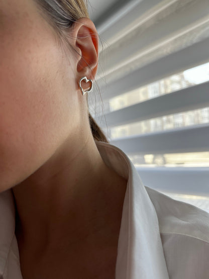 Gold Layered Sterling Silver925 Heart Earrings, Valentine's Gift Valentine’s Day for girls