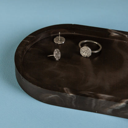 Organic Silver Stud Earrings – Raw Textured Jewelry, Sculptural Artisan Earrings