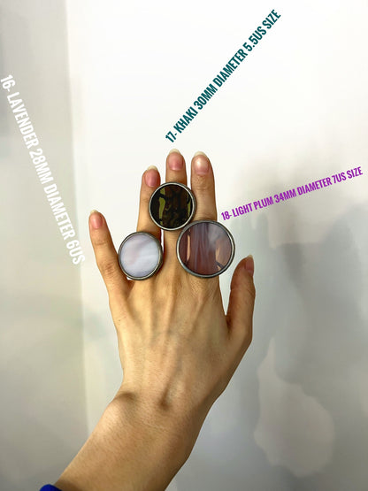 unique statement rings arranged in circle