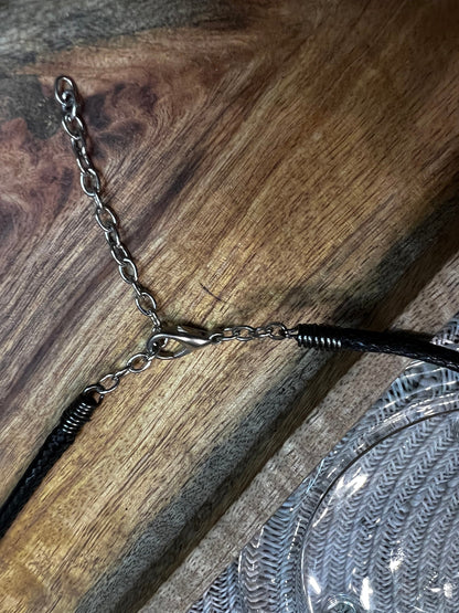 Clasp and extension chain close-up