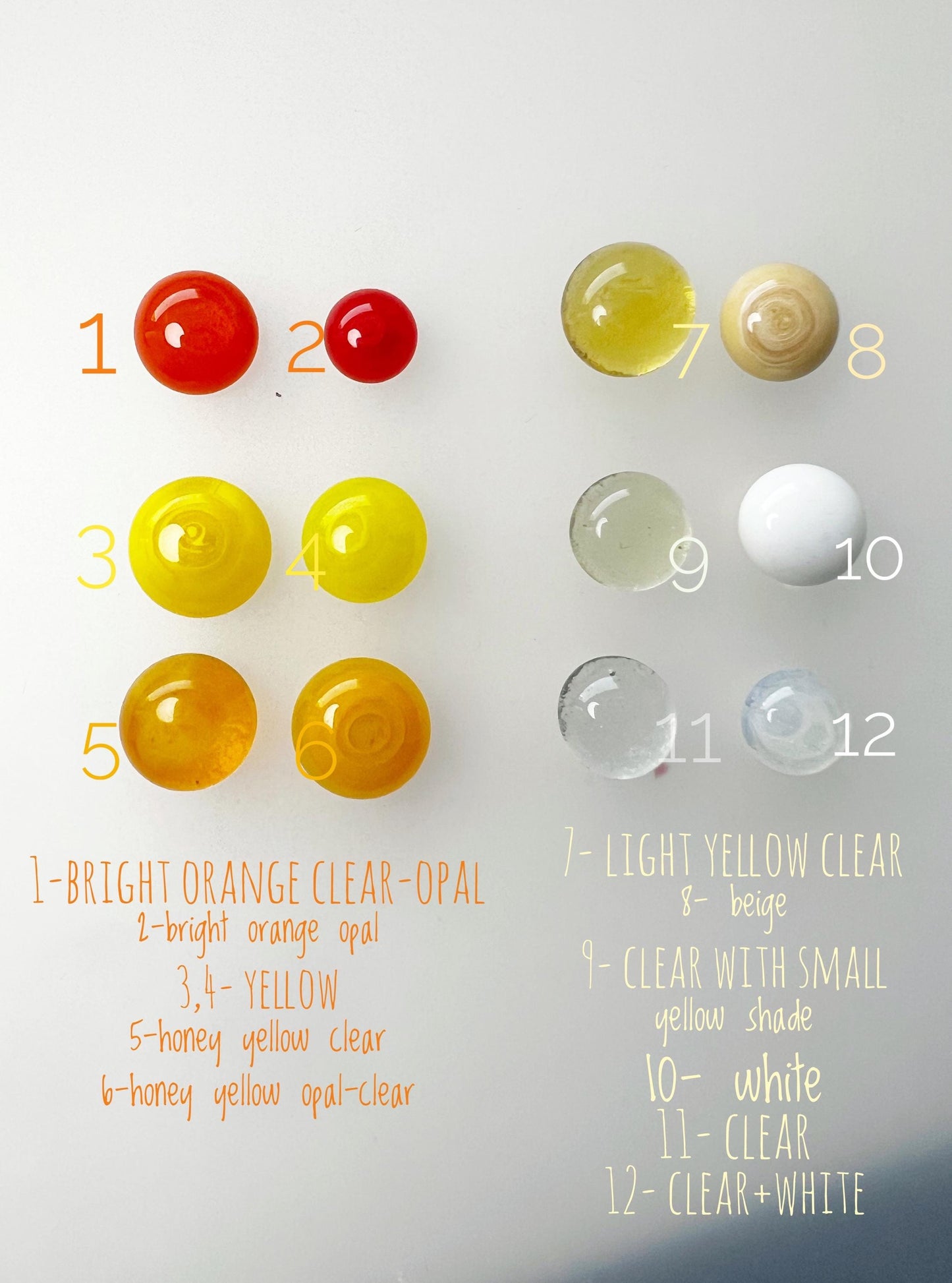 glass bubble lens color options