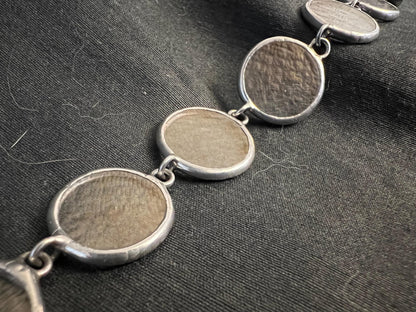 Stained Glass Disk Bracelet: Chunky Statement Jewelry