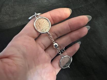 Stained Glass Disk Bracelet: Chunky Statement Jewelry