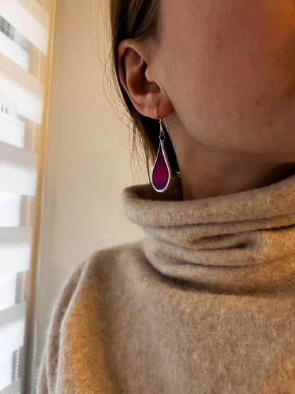 Statement teardrop earrings for women handmade jewelry