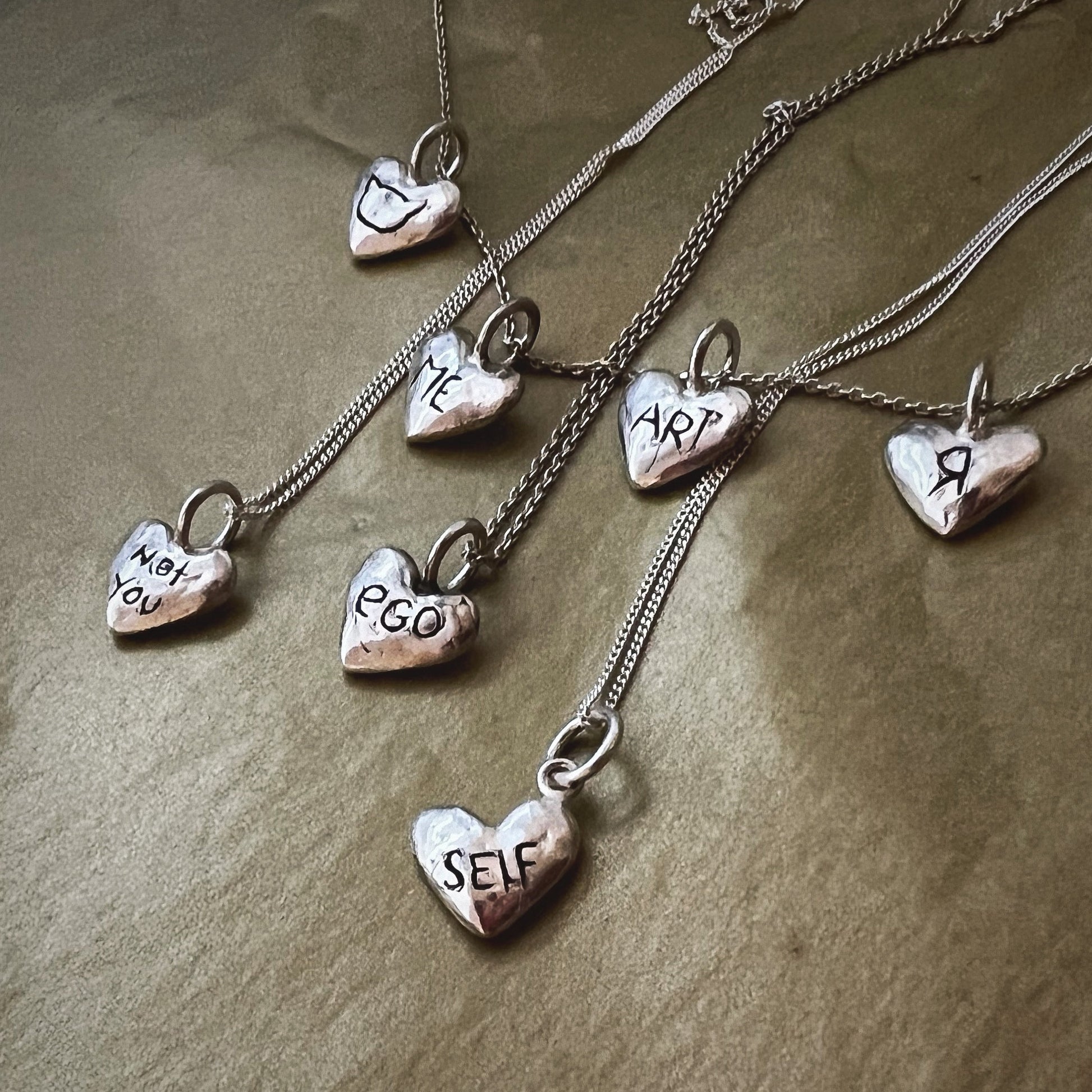 Personalized sterling silver heart necklace, heart charm necklace, custom necklace, mothers day gift, minimalist necklace, anniversary gift
