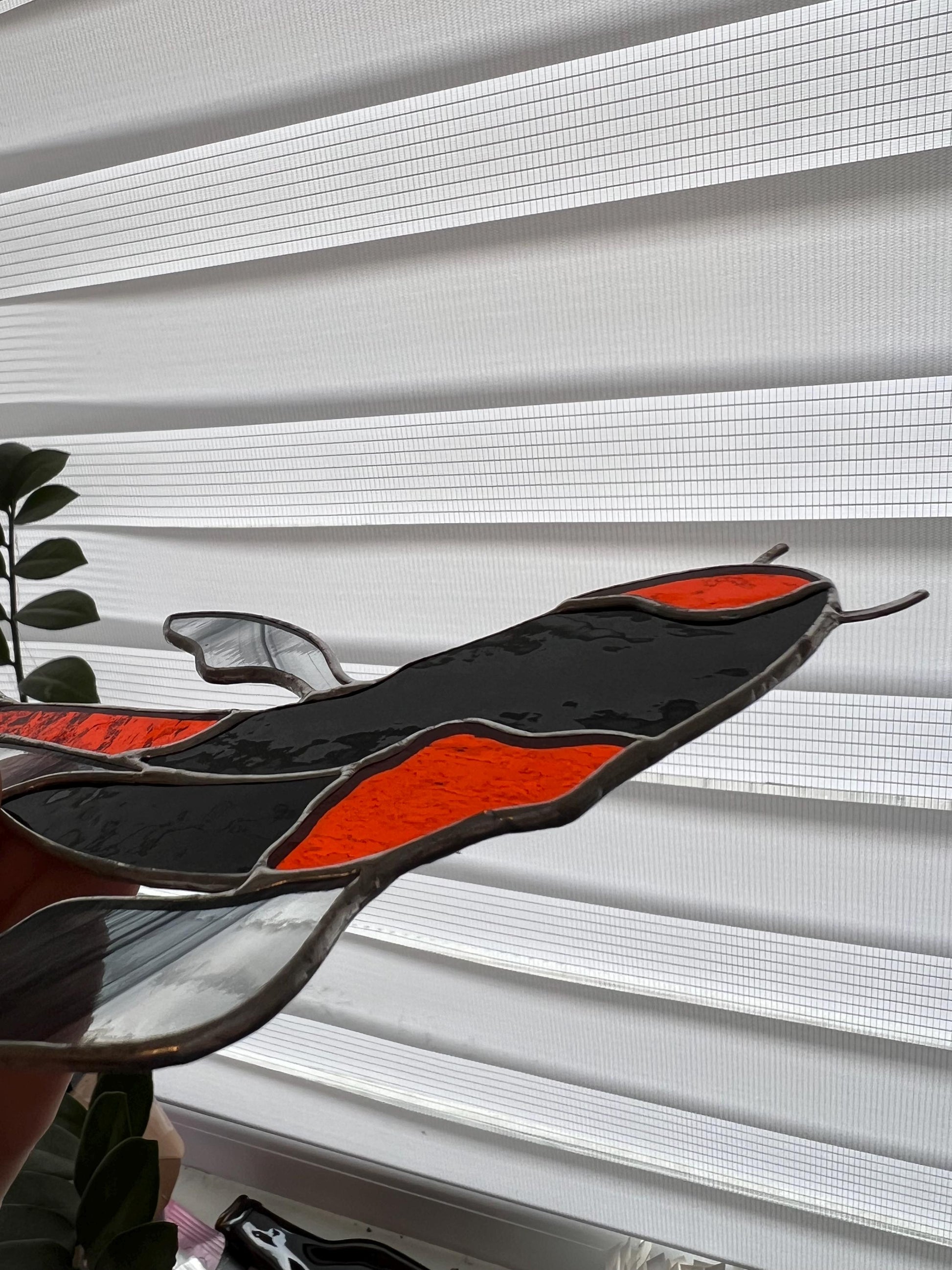 Koi fish window decor sunlight reflections glass art