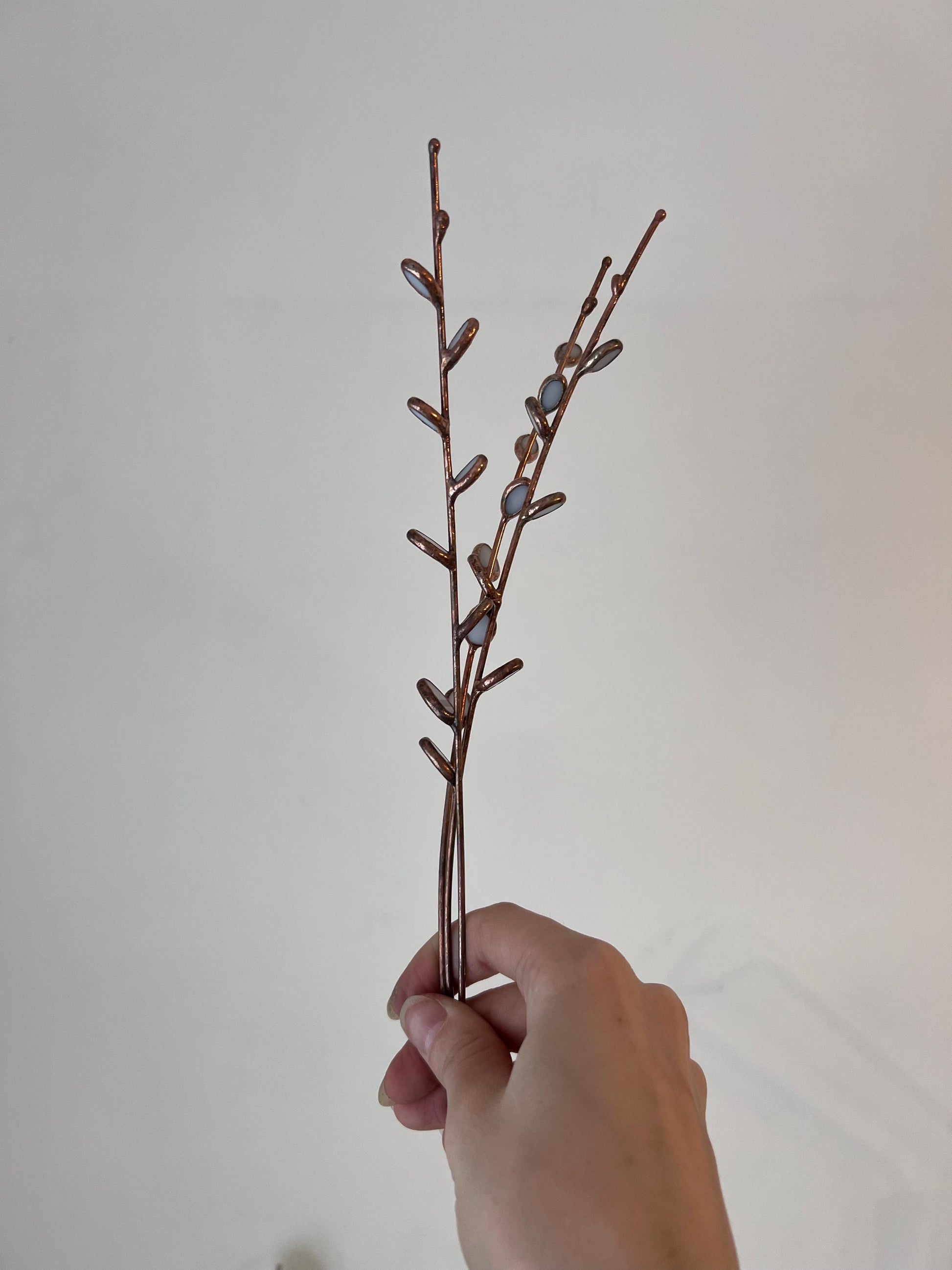 Stained Glass Pussy Willow Bouquet, Spring Easter Decor