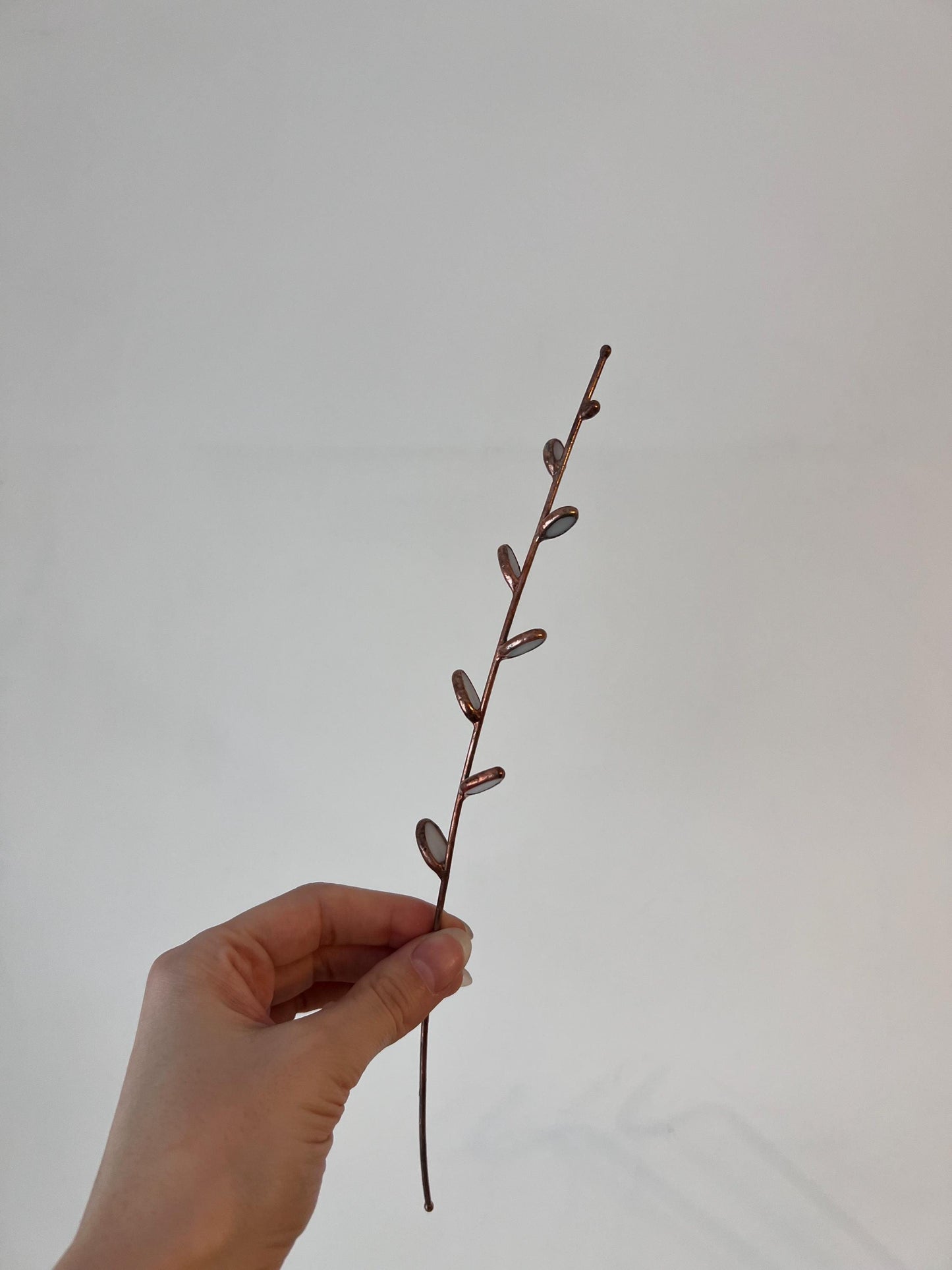 Handmade Stained Glass Pussy Willow Branch, Spring Decor
