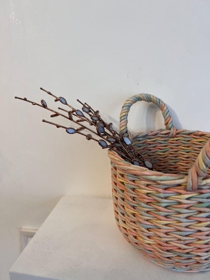 Handmade Stained Glass Pussy Willow Branch, Spring Decor