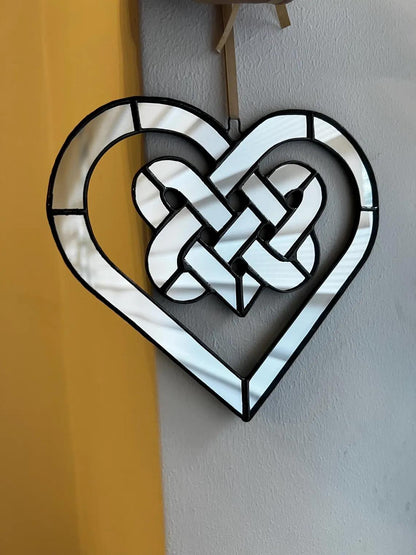 love themed stained glass suncatcher