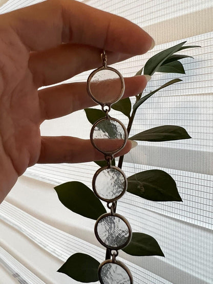Stained Glass Disk Bracelet: Chunky Statement Jewelry