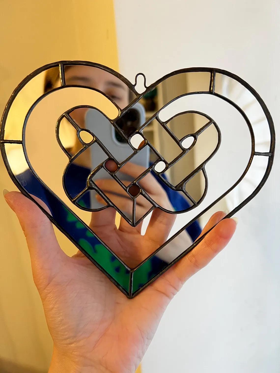 modern romantic window suncatcher heart