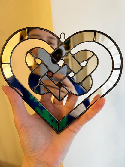 modern romantic window suncatcher heart