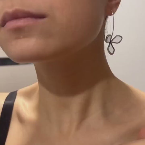 Stained Glass Hydrangea Earrings: Mismatched Botanical Studs