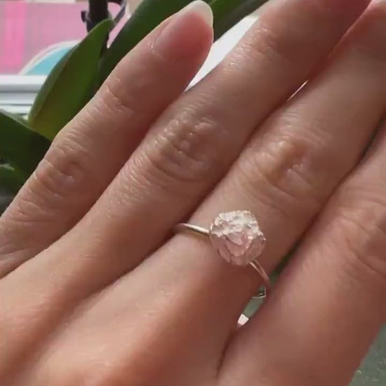 Handmade Textured Ball Ring • Minimalist Sterling Silver Jewelry